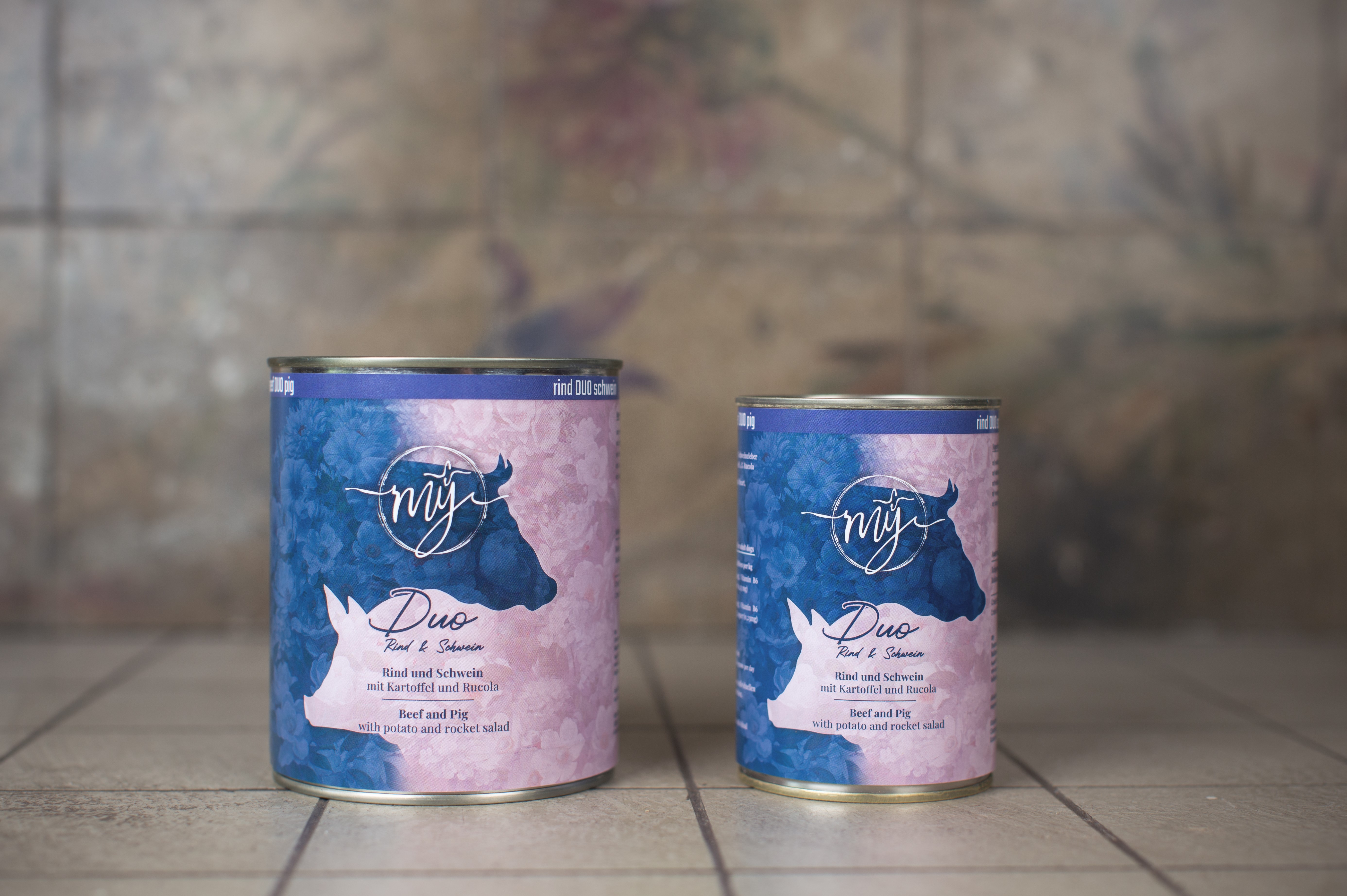 Duo Rind & Schwein mit Kartoffel und Rucola 410g