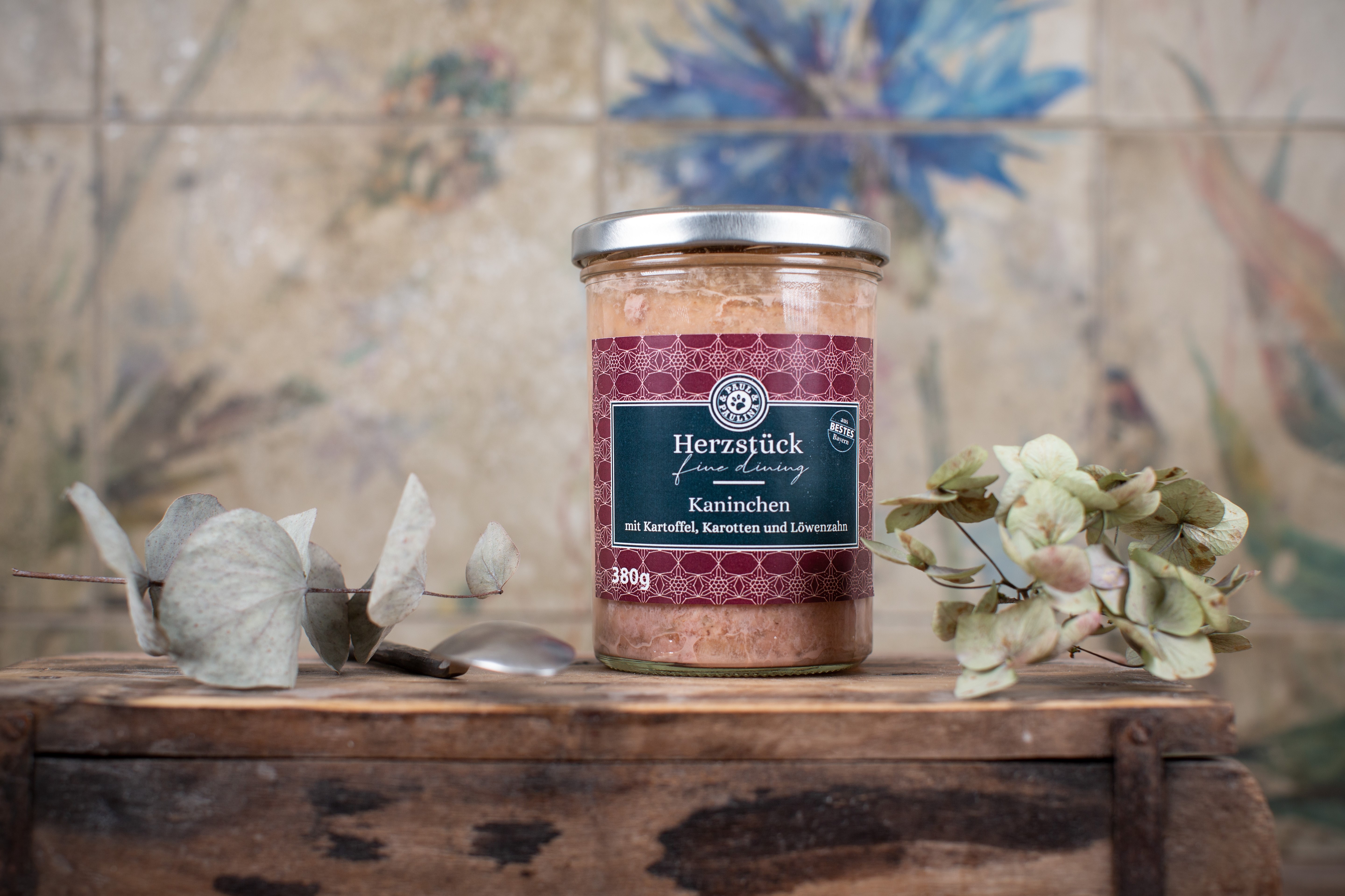 Herzstück Kaninchen mit Kartoffel, Karotten und Löwenzahn 200g