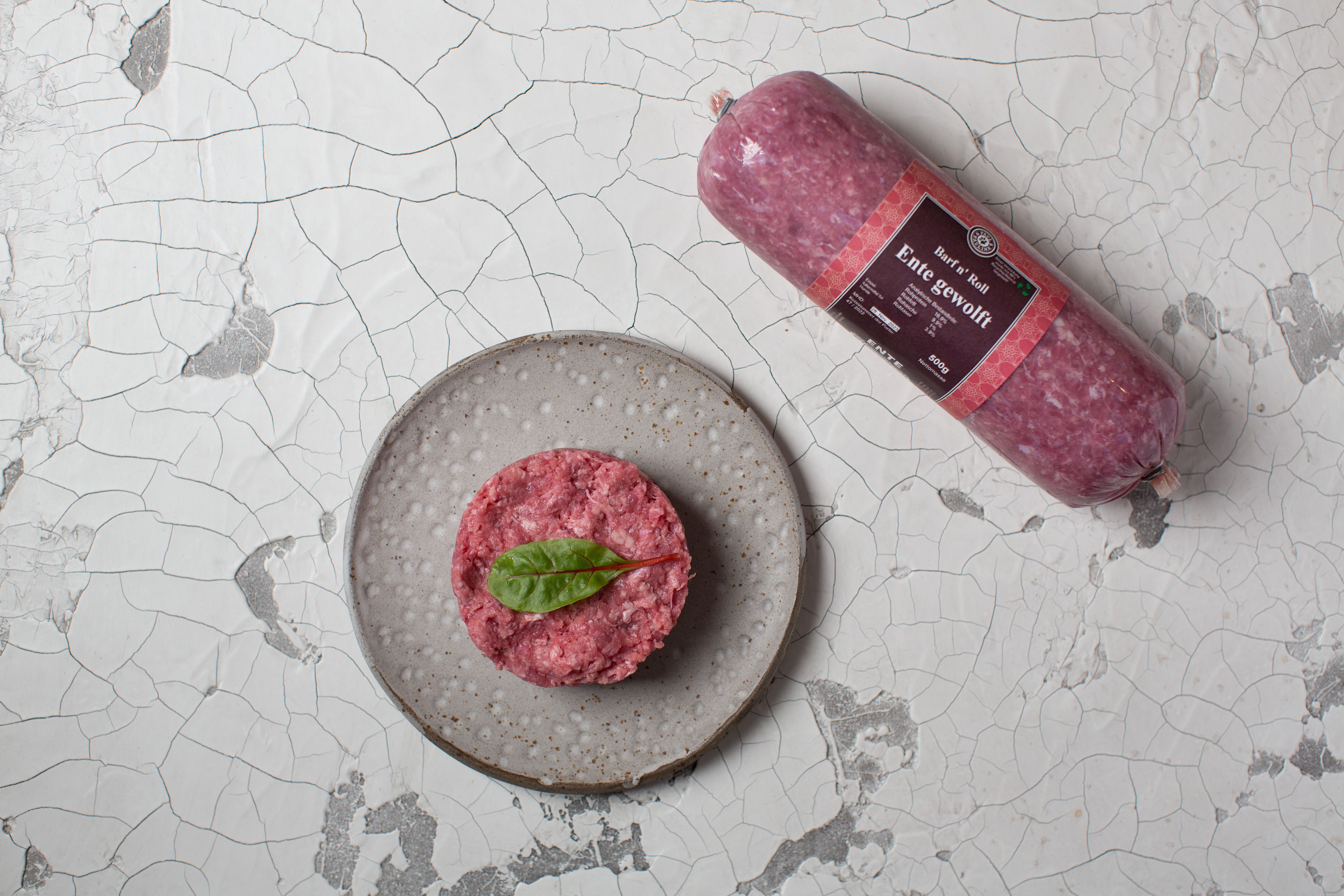 Barf n Roll ganze Ente gewolft 500g