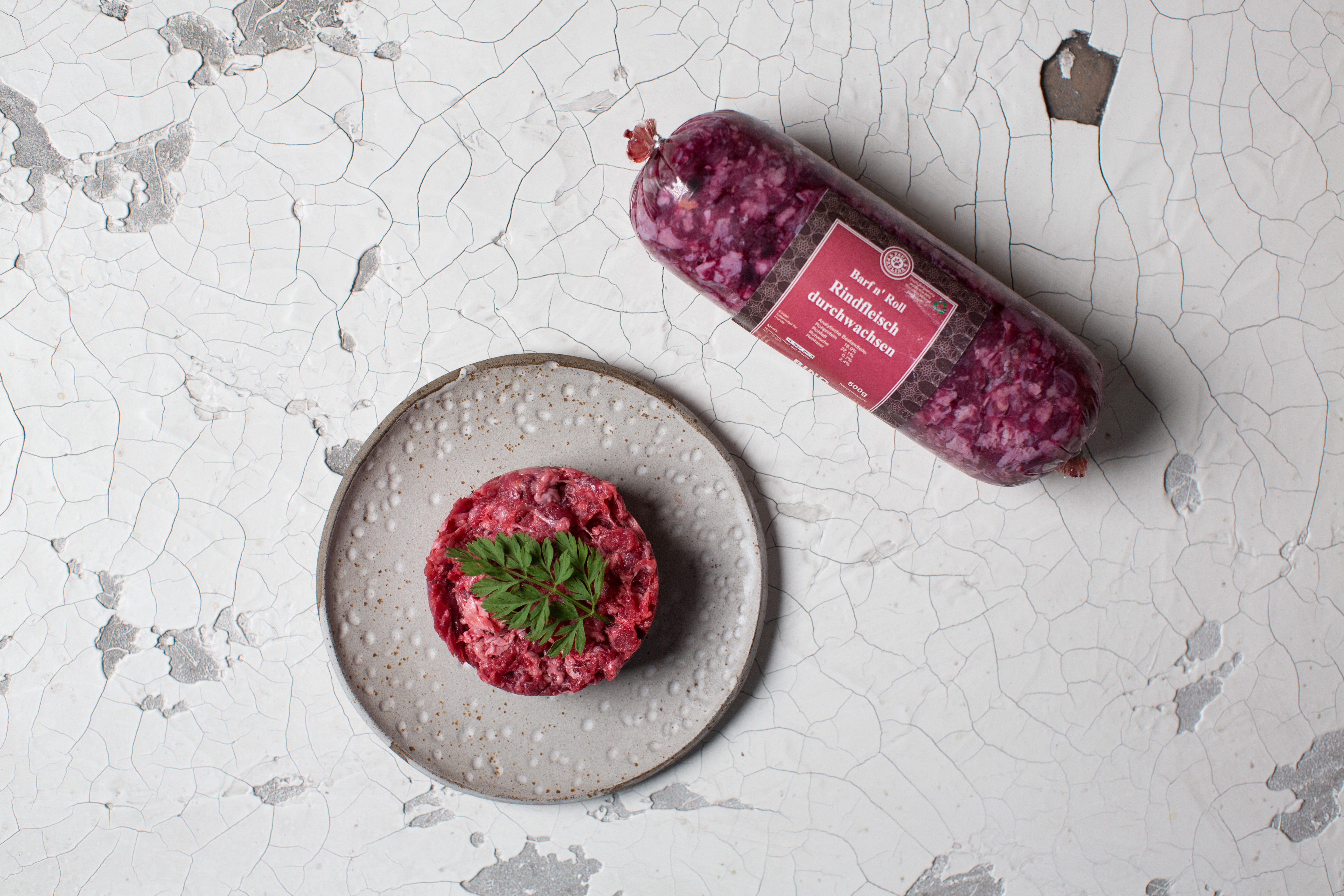 Barf n Roll Rindfleisch durchwachsen gewolft 500g