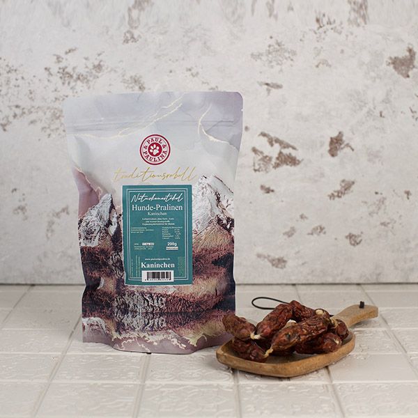 Hundepralinen "Kaninchen" mit Minze und Sanddorn