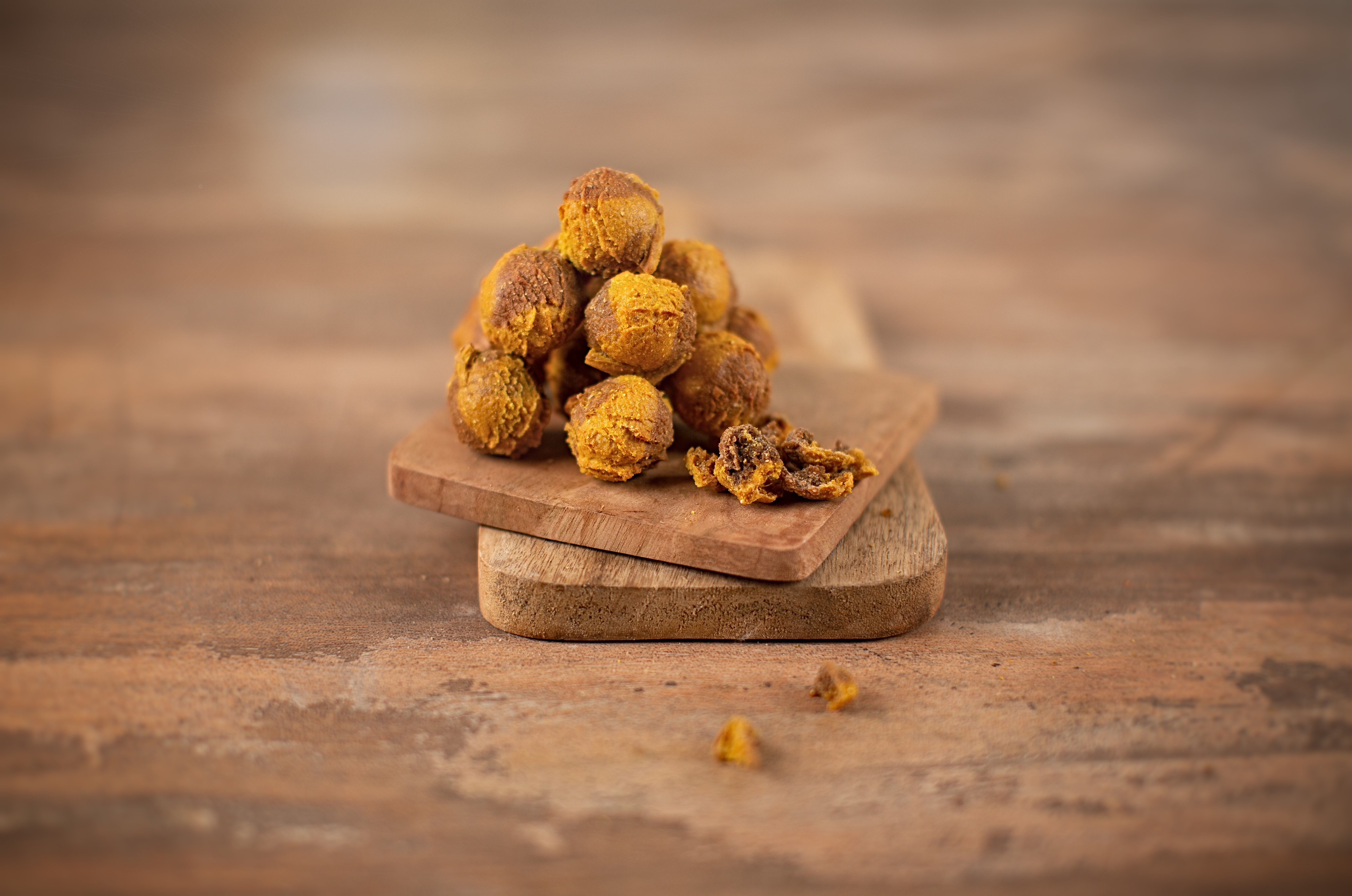 Canapé mit Pute und Aprikose