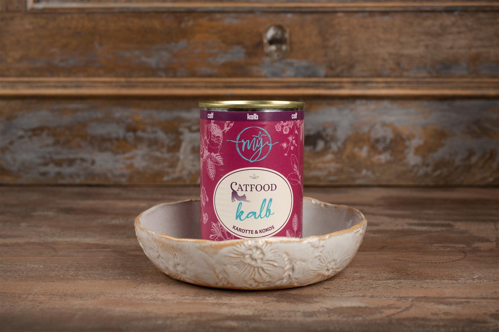 mÿ catfood Kalb mit Karotte und Kokos