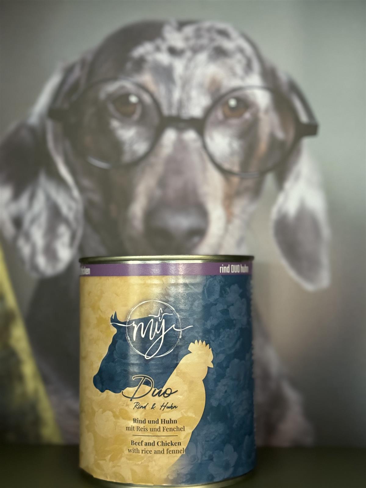 Duo Rind & Huhn mit Reis und Fenchel