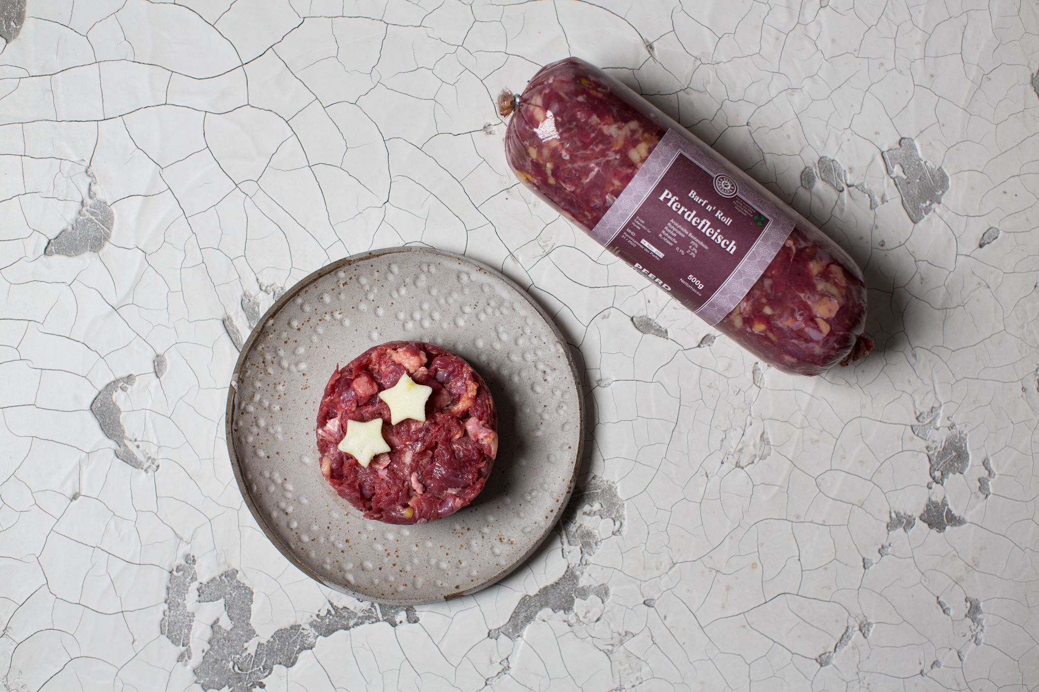 Barf n Roll Pferdemuskelfleisch gewolft