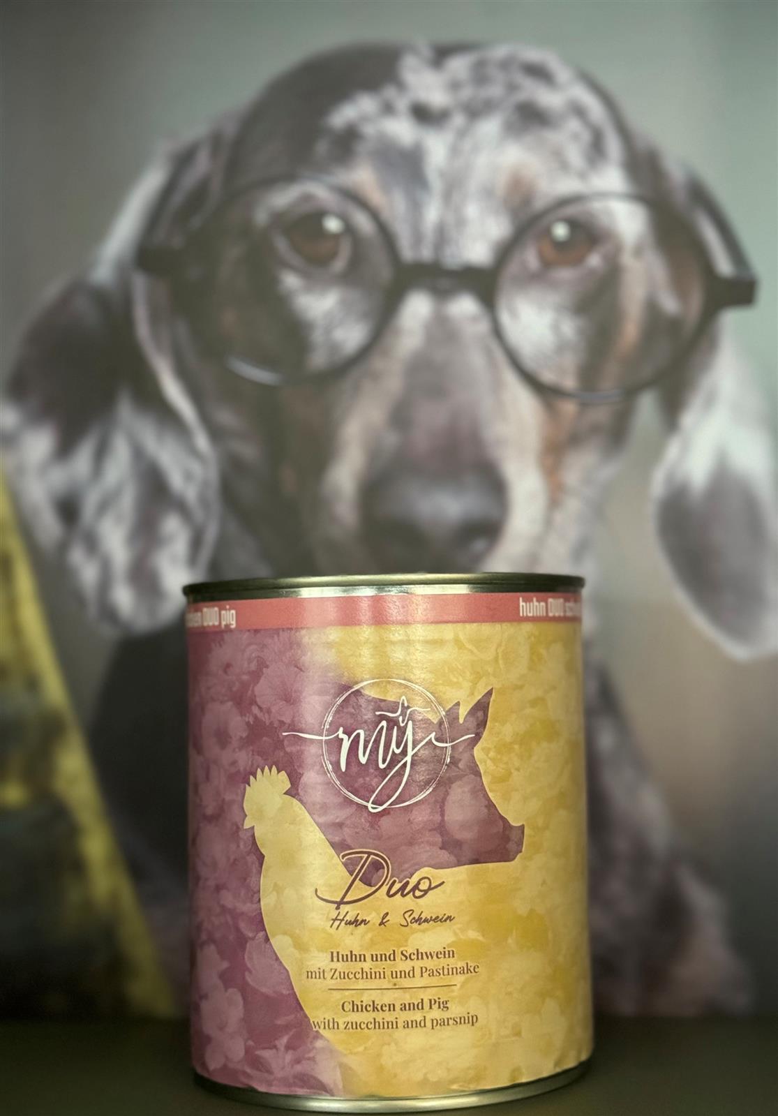 Duo Huhn & Schwein mit Zucchini und Pastinake