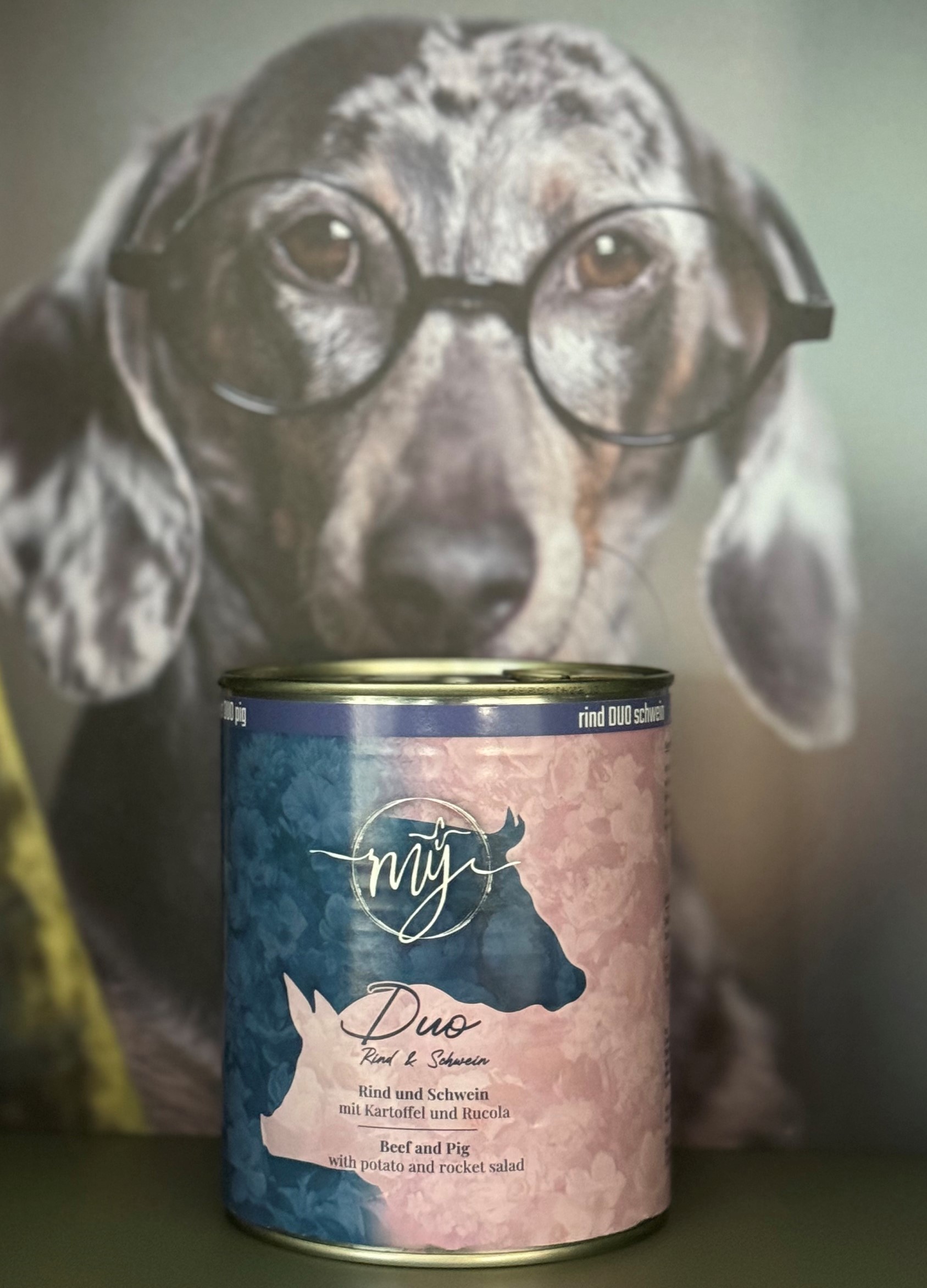 Duo Rind & Schwein mit Kartoffel und Rucola 410g