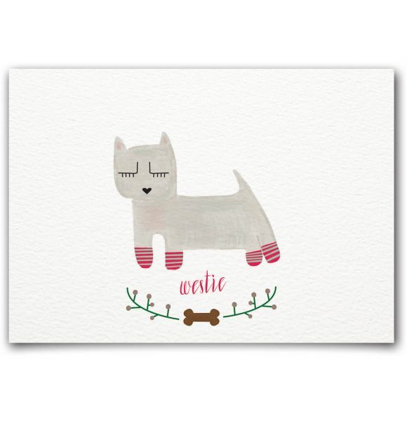 Westie Postkarte