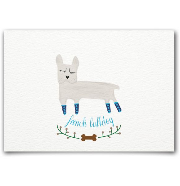 French Bulldog Postkarte