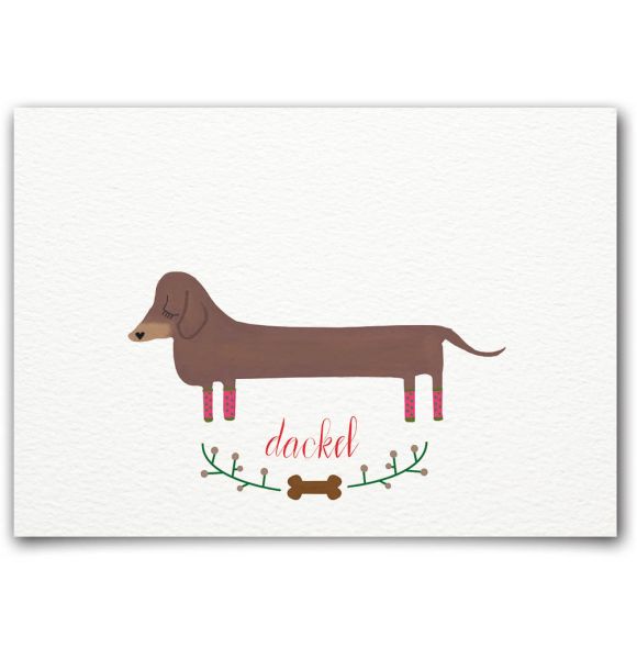 Dackel Postkarte