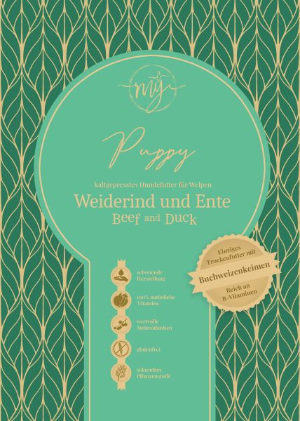 Trockenfutter Puppy für Welpen mit Weiderind und Ente